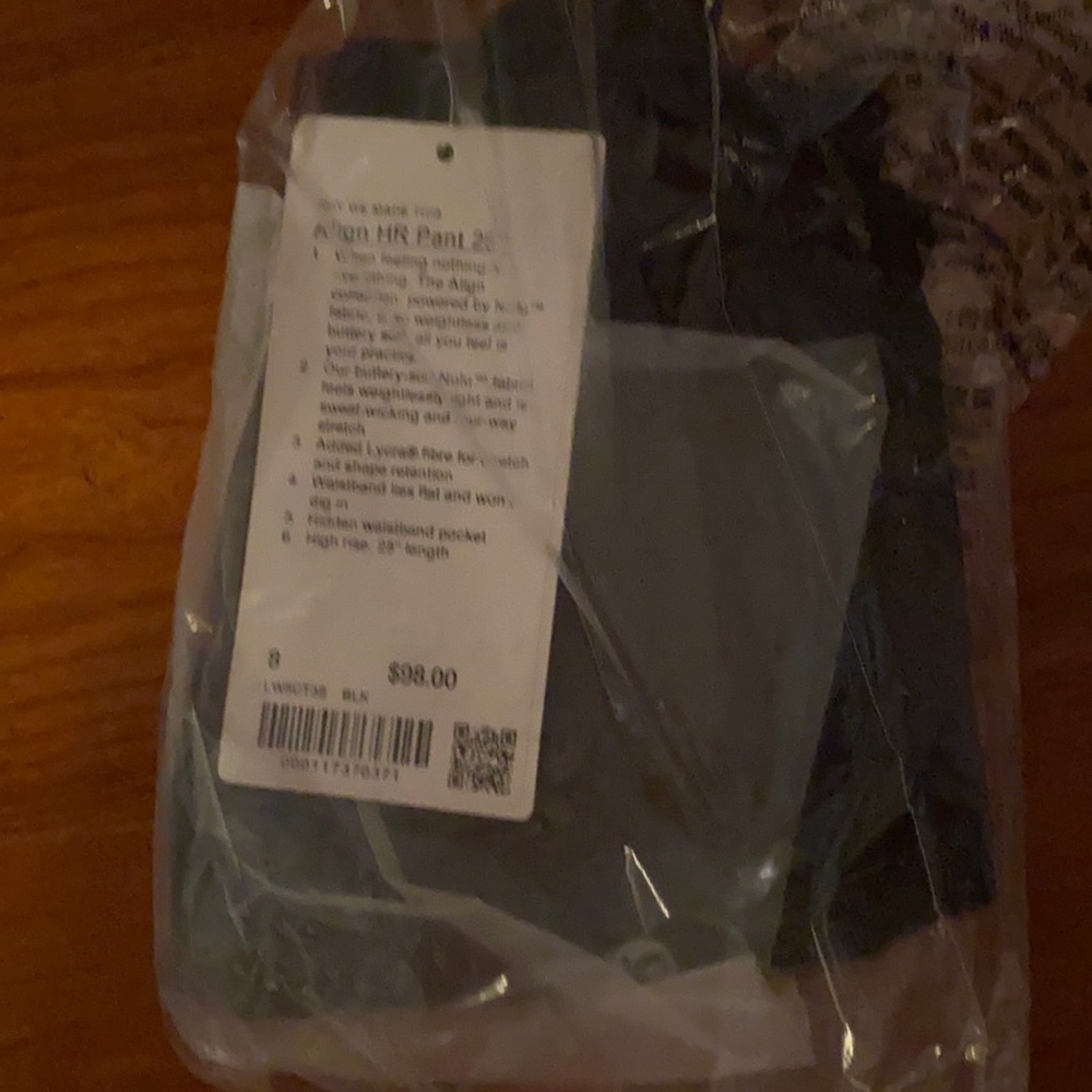 Brand new lululemon black align HR 25”